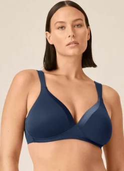 Naturana BH mit Satinblende am Dekolleté