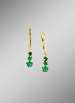 Ohrringe mit echt Smaragd