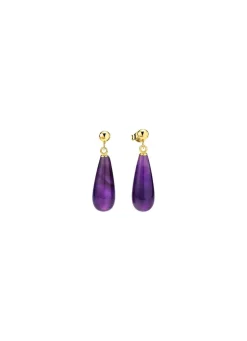 Ohrstecker aus Gold mit Amethyst