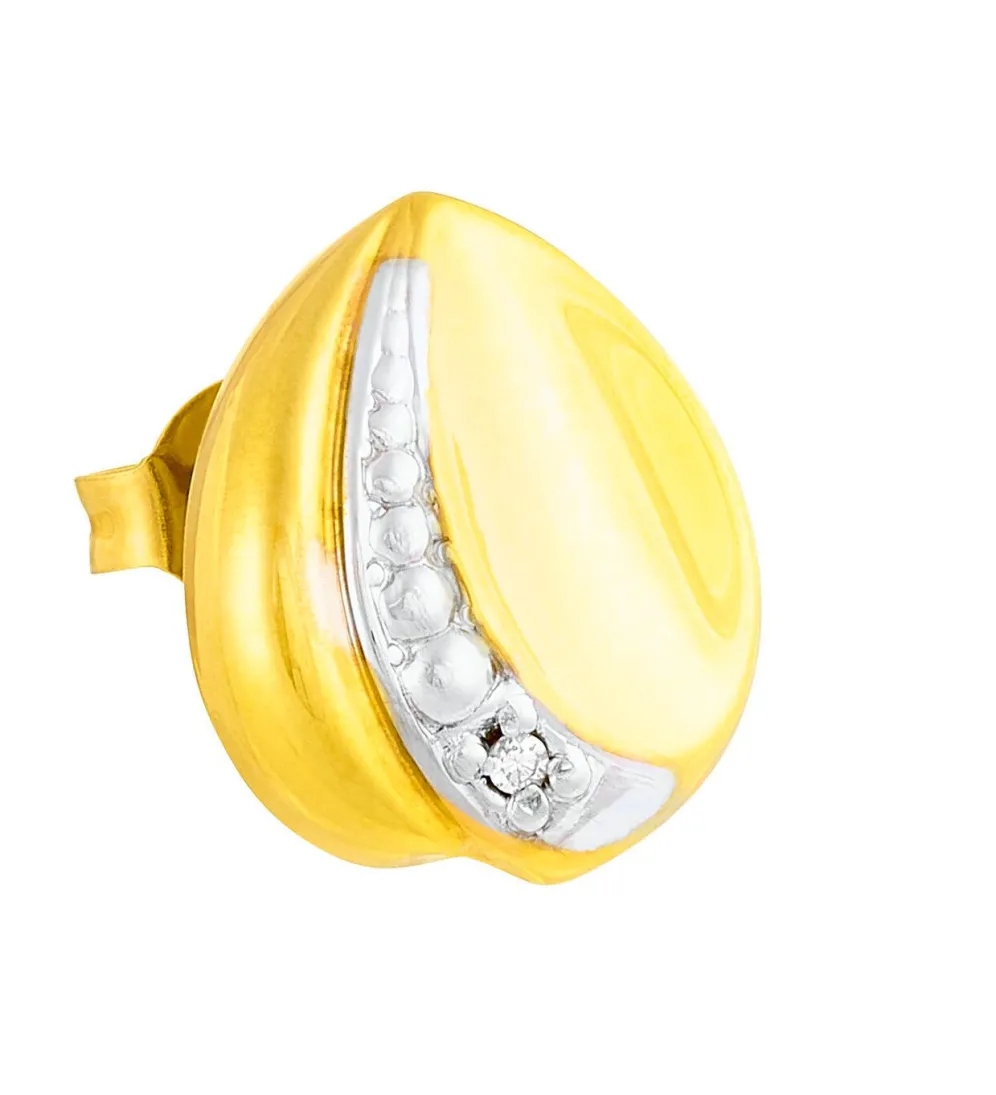 Ohrstecker in Bicolor mit Diamanten