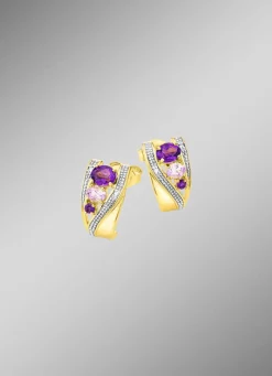 Ohrstecker mit Amethyst und Zirkonia