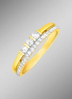 Origineller Damenring mit 26 Brillanten