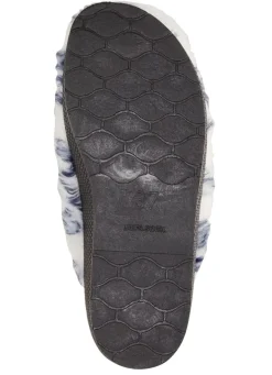 Pantoffel aus bedrucktem Plüschmaterial