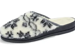 Pantoffel aus bedrucktem Plüschmaterial