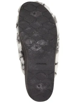 Pantoffel aus bedrucktem Plüschmaterial