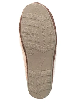 Pantoffel aus gesprenkeltem Wollplüsch