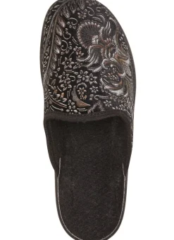 Pantoffel mit floralem Muster