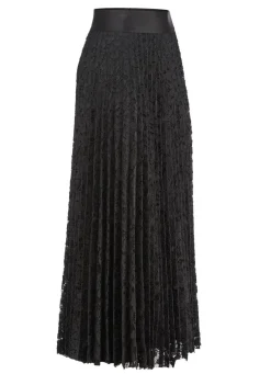 Plissee-Rock aus floraler Spitze