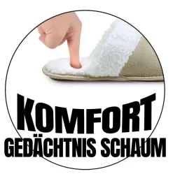 Plüsch-Hausschuhe in Wildleder-Optik