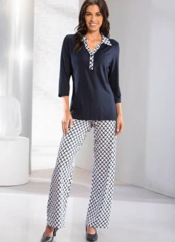 Poloshirt in Knopfzierblende