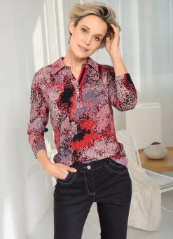 Poloshirt mit Allover-Druck