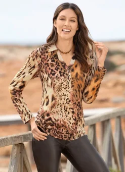 Poloshirt mit kurzer Knopfleiste