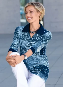 Poloshirt mit 3/4-langen Ärmeln in 3 Farben