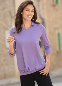 Poloshirt mit Rundhalsausschnitt