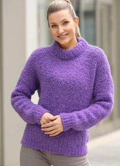 Pullover aus Bouclé mit Alpaka
