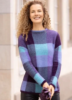 Pullover aus haarigem Effektgarn