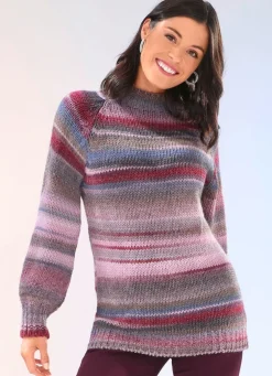 Pullover aus hochwertigem Multicolorgarn mit Schurwolle