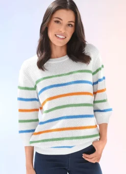 Pullover in Reiskornstrick