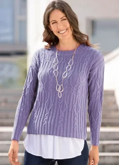 Pullover in Strukturmix
