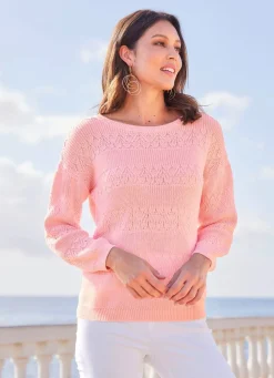 Pullover in Strukturmix