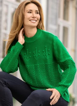 Pullover in Strukturmix