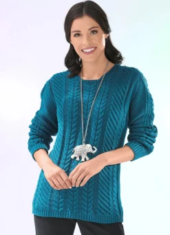 Pullover in Strukturmix