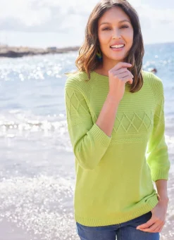 Pullover in Strukturmustermix