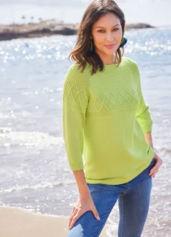 Pullover in Strukturmustermix