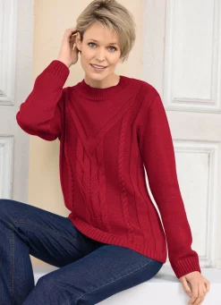 Pullover in Strukturmustermix