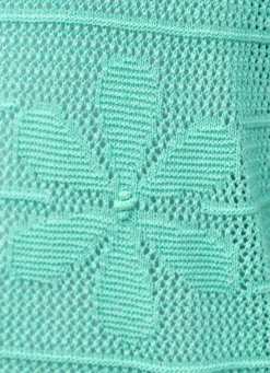 Pullover in transparenter Optik mit Blütenmotiven