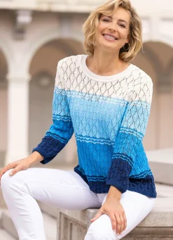 Pullover mit Ajour-Rautendessin