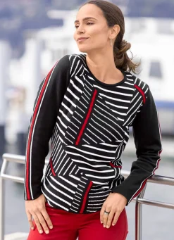 Pullover mit asymmetrischem Muster