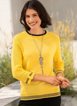 Pullover mit dekorativen Armabschlüssen