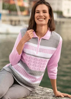 Pullover mit dezentem Glanz