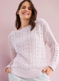 Pullover mit edlem glänzendem Paillettengarn