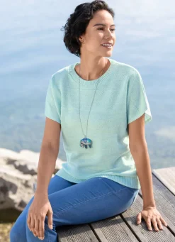 Pullover mit feinem Blockringeldessin