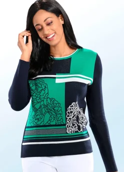 Pullover mit floralem Jacquard-Dessin