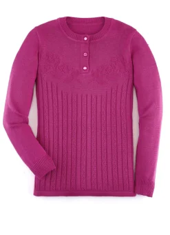 Pullover mit floraler Struktur