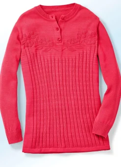 Pullover mit floraler Struktur