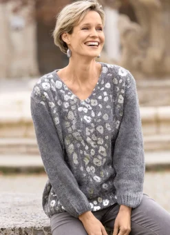 Pullover mit glänzendem Foliendruck