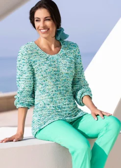 Pullover mit hochwertigem Federeffektgarn