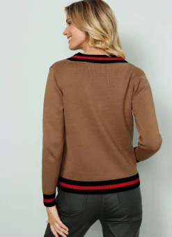 Pullover mit Kontrastringeln