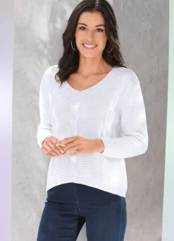 Pullover mit kürzerem Vorderteil