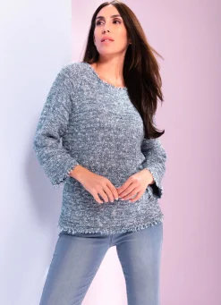 Pullover mit Melange-Effekt