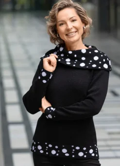 Pullover mit Punktedessin