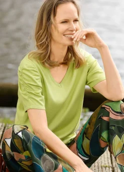 Pullover mit Raffung an den Ärmeln