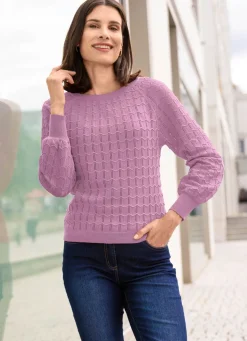 Pullover mit Raglanärmeln in leichter Ballonform