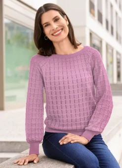 Pullover mit Raglanärmeln in leichter Ballonform