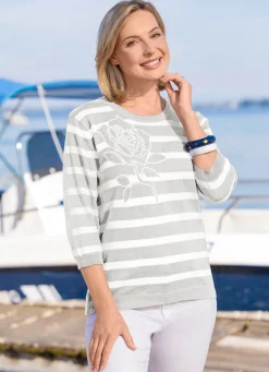 Pullover mit Rosenmotiv