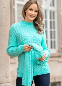 Pullover mit Schal in weicher Qualität